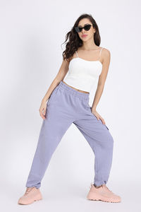 Zivame Knit Cotton Loungewear Bottom - Silver Bullet — thumbnail 5